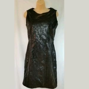 Women Selene Sport Black Sleeveless Snakeskin Print Dress Back Zipper Size Small